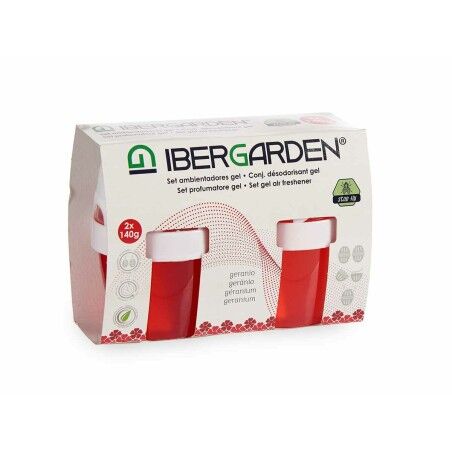 Set Deodorante per Ambienti Ibergarden 11001 Geranio Gel (24 Unità)