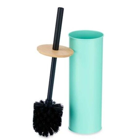 Scopino per il Bagno Berilo B1041C BAMBOO - 397 Menta Metallo Bambù Plastica 9,5 X 27 X 9,5 cm (6 Unità)