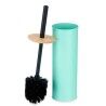 Scopino per il Bagno Berilo B1041C BAMBOO - 397 Menta Metallo Bambù Plastica 9,5 X 27 X 9,5 cm (6 Unità)