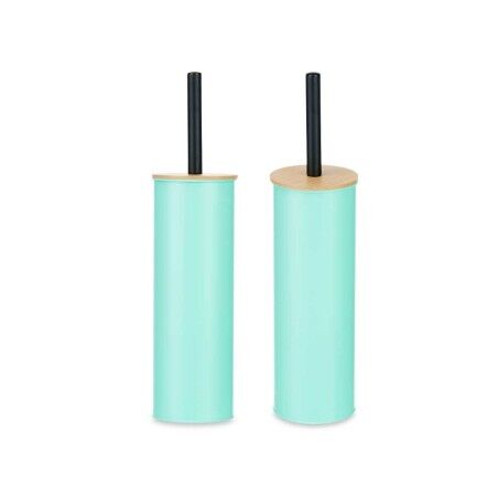 Scopino per il Bagno Berilo B1041C BAMBOO - 397 Menta Metallo Bambù Plastica 9,5 X 27 X 9,5 cm (6 Unità)