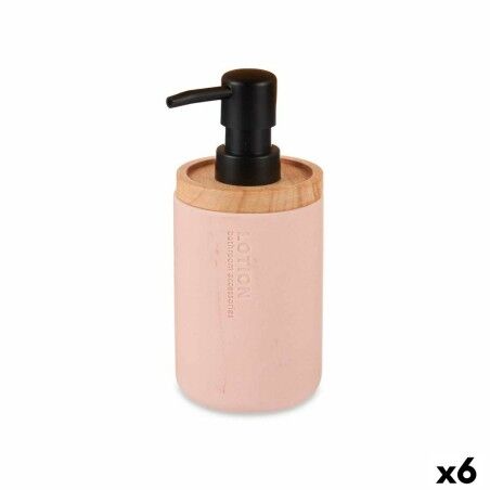 Dispenser di Sapone Berilo B5456BC-1 - 448 Rosa Legno Resina Plastica 9,5 x 18,5 x 7,8 cm (6 Unità)