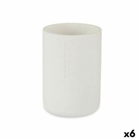 Portaspazzolini da Denti Berilo B5456BC-2 - 450 Bianco Resina 7,8 x 10,5 x 7,8 cm (6 Unità)