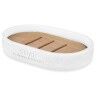 Portasapone Berilo B5456BC-4 - 455 Bianco Resina Bambù 12,5 x 2,5 x 8,5 cm (6 Unità)