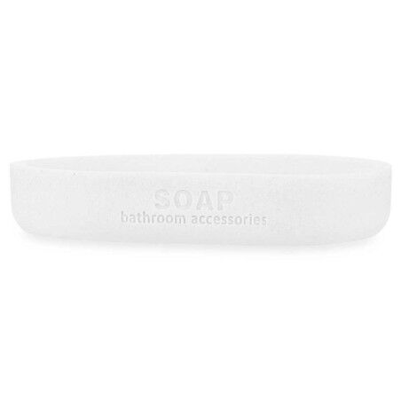 Portasapone Berilo B5456BC-4 - 455 Bianco Resina Bambù 12,5 x 2,5 x 8,5 cm (6 Unità)