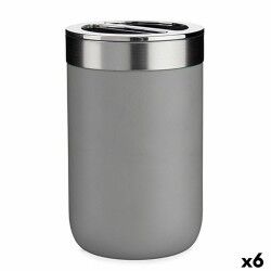 Portaspazzolini da Denti Berilo BP15-002-3 Grigio Argentato Plastica 7,7 x 11,2 x 7,7 cm (6 Unità)