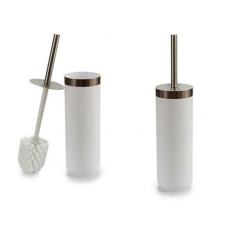 Scopino per il Bagno Berilo BP15-005R-2 Bianco Argentato Plastica 9,5 x 38,5 x 9,5 cm (6 Unità)