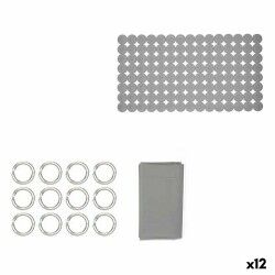 Set da Bagno Berilo CN-B6032A-GREY Grigio PVC Polietilene EVA (12 Unità)