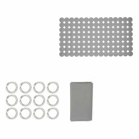 Set da Bagno Berilo CN-B6032A-GREY Grigio PVC Polietilene EVA (12 Unità)