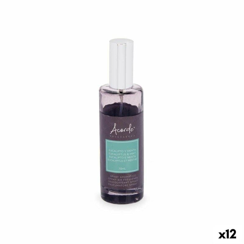 Diffusore Spray Per Ambienti Acorde E-519 Eucalipto Menta 70 ml (12 Unità)