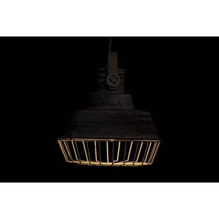 Lampadario Home ESPRIT Grigio Legno Metallo Ferro 25 W 39 x 39 x 45 cm