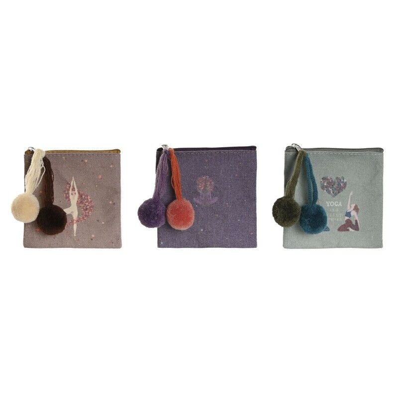 Portamonete DKD Home Decor Marrone Verde Bordeaux Yoga (3 Unità) Portamonete DKD Home Decor Marrone Verde Bordeaux Yoga (3 Unità)