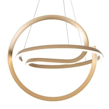 Lampadario Home ESPRIT Bianco Dorato Silicone Alluminio 55 W 40 x 40 x 42 cm