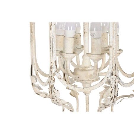 Lampadario Home ESPRIT Bianco Metallo 39 x 34 x 75 cm