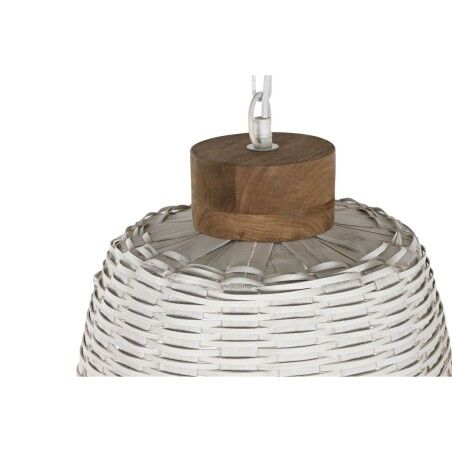 Lampadario Home ESPRIT Bianco Bambù Legno di mango 50 W 48 x 48 x 57 cm