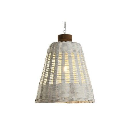 Lampadario Home ESPRIT Bianco Bambù Legno di mango 50 W 48 x 48 x 57 cm
