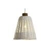 Lampadario Home ESPRIT Bianco Bambù Legno di mango 50 W 48 x 48 x 57 cm