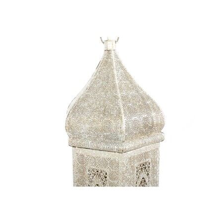 Lampadario Home ESPRIT Bianco Dorato Metallo 40 W 27 x 27 x 91 cm