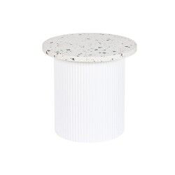 Tavolo aggiuntivo Home ESPRIT Bianco Legno MDF Terrazzo 40 x 40 x 37,5 cm