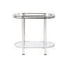 Tavolo aggiuntivo Home ESPRIT Argentato Acciaio Specchio 70 x 35 x 63 cm
