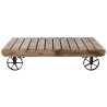 Tavolino da Caffè Home ESPRIT Nero Naturale Metallo Legno di mango 130 x 80 x 32 cm