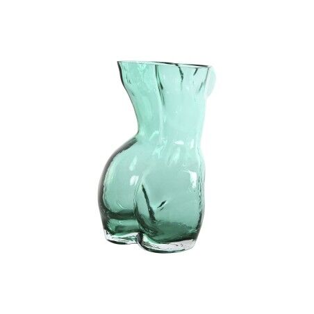 Vaso Home ESPRIT Azzurro Verde Cristallo 18 x 17 x 28 cm (2 Unità)
