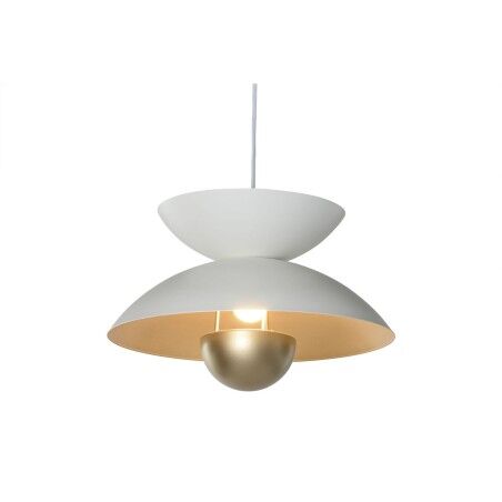 Lampadario Home ESPRIT Bianco Dorato Metallo 50 W 36 x 36 x 22 cm