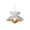 Lampadario Home ESPRIT Bianco Dorato Metallo 50 W 36 x 36 x 22 cm