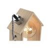 Lampada da tavolo Home ESPRIT Marrone Argentato Naturale Legno Pino 50 W 220 V 18 x 10 x 25 cm