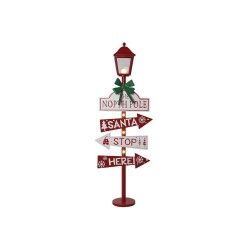 Lanterna Home ESPRIT Rosso Metallo 54,5 x 22 x 154 cm