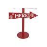 Lanterna Home ESPRIT Rosso Metallo 54,5 x 22 x 154 cm