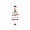 Lanterna Home ESPRIT Rosso Metallo 54,5 x 22 x 154 cm