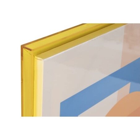 Quadro Home ESPRIT Giallo Rosa Moderno Città 80 x 3,3 x 120 cm (2 Unità)