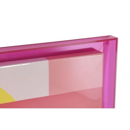 Quadro Home ESPRIT Giallo Rosa Moderno Città 80 x 3,3 x 120 cm (2 Unità)