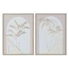 Quadro Home ESPRIT Bianco Beige Palme Scandinavo 45 x 2,2 x 60 cm (2 Unità)
