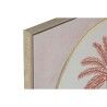 Quadro Home ESPRIT Beige Corallo Palme Coloniale 60 x 2,5 x 60 cm (2 Unità)