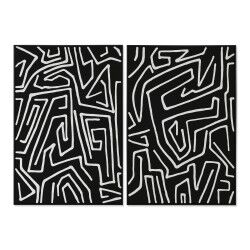 Quadro Home ESPRIT Bianco Nero Moderno 83 x 4 x 123 cm (2 Unità)