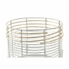 Set di Vasi DKD Home Decor Bianco Naturale Metallo Rattan Quadrato 25 x 25 x 32 cm (2 Unità)