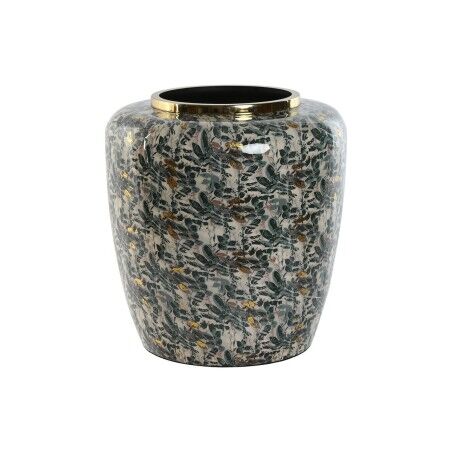 Vaso Home ESPRIT Verde Dorato Metallo 33 x 33 x 35,5 cm