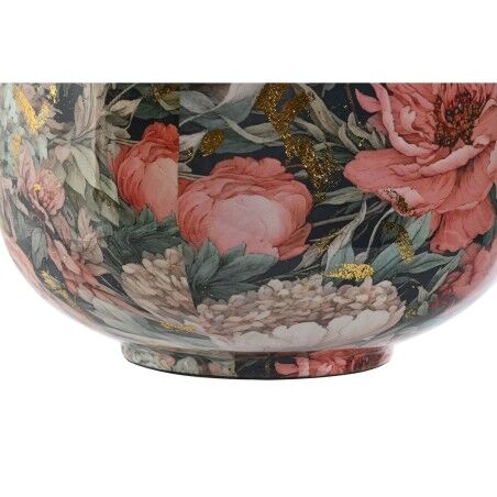 Vaso Home ESPRIT Multicolore Rosa Metallo 25 x 25 x 69,3 cm