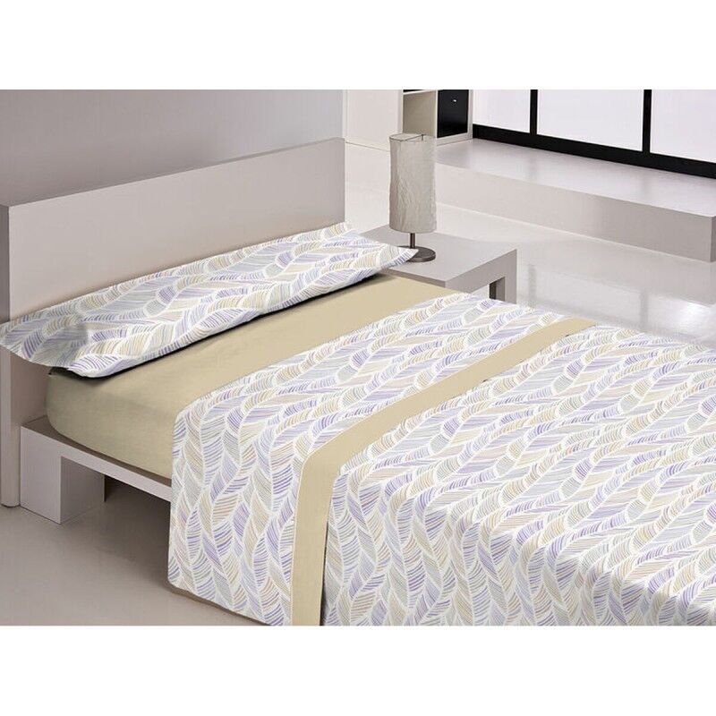 Set di Lenzuola Libela PIRINE SAONA Beige Singolo Set di Lenzuola Libela PIRINE SAONA Beige Singolo