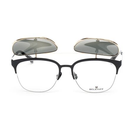 Montatura per Occhiali + Occhiali da Sole Belstaff HATCHER-NEGRO-DORADO-W Ø 55 mm Clip On