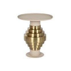 Tavolo aggiuntivo Home ESPRIT Crema Dorato 46 x 46 x 52 cm