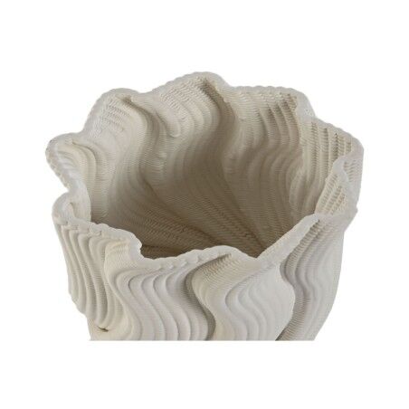 Vaso Home ESPRIT Bianco Gres Moderno 14 x 14 x 19 cm