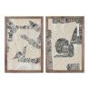 Quadro Home ESPRIT Bianco Grigio Astratto Città 43 x 3 x 63 cm (2 Unità)
