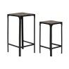 Set di 2 tavoli Home ESPRIT Nero Naturale 38 x 38 x 75 cm