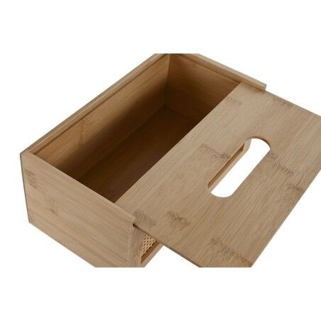 Scatola per fazzoletti di carta Home ESPRIT Bambù Rattan 25 x 13 x 10 cm