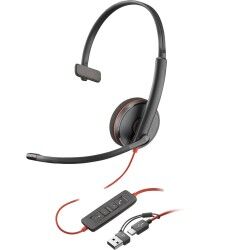 Auricolari con Microfono Poly 8X214AA Nero