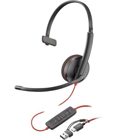 Auricolari con Microfono Poly 8X214AA Nero