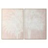 Quadro Home ESPRIT Bianco Beige Palme Tropicale 100 x 4 x 140 cm (2 Unità)