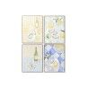 Quadro Home ESPRIT Giallo Azzurro Mediterraneo 60 x 4 x 80 cm (4 Unità)